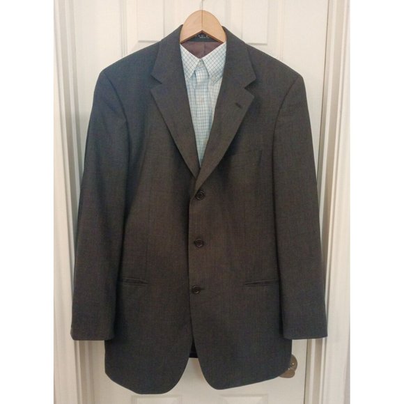 Men's Hugo Boss Heather Gray Blazer Sport Coat 100% Schurwolle Virgin Wool 40R